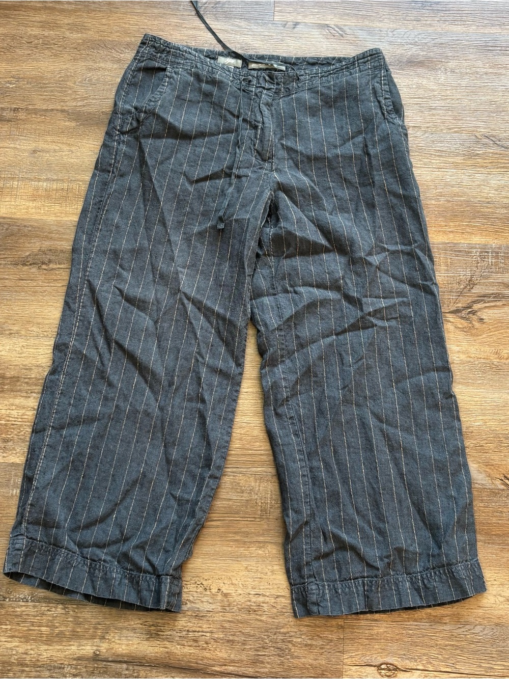 J. Jill 100% Linen Wide leg Low rise Capri Pants
